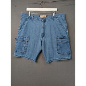 Wrangler Authentics Men's Blue Denim Cargo Shorts Size 38